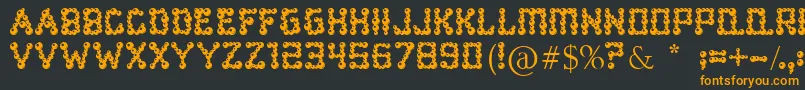 フォントBearBalling – 黒い背景にオレンジの文字