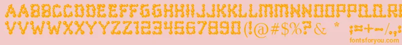 BearBalling Font – Orange Fonts on Pink Background