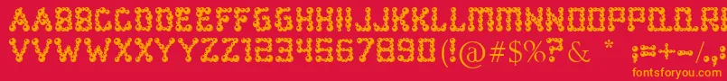 BearBalling Font – Orange Fonts on Red Background