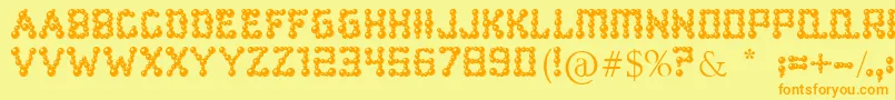 BearBalling Font – Orange Fonts on Yellow Background
