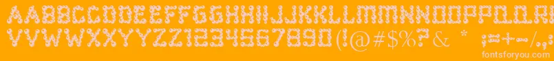 フォントBearBalling – オレンジの背景にピンクのフォント