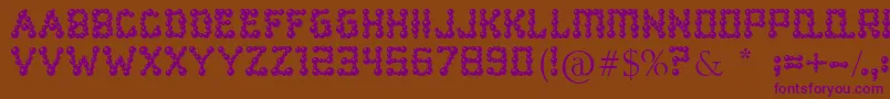 BearBalling Font – Purple Fonts on Brown Background