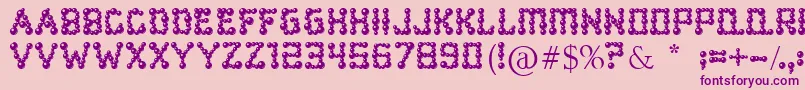 BearBalling Font – Purple Fonts on Pink Background
