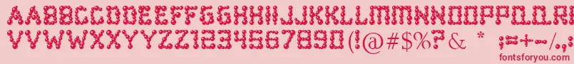 BearBalling Font – Red Fonts on Pink Background