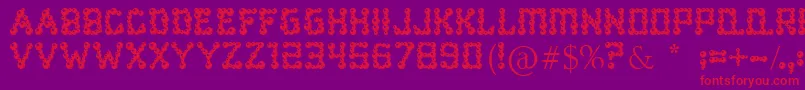 BearBalling Font – Red Fonts on Purple Background