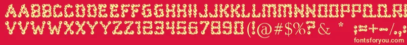 BearBalling Font – Yellow Fonts on Red Background