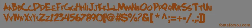 Bocciworksbold55Bold Font – Brown Fonts on Gray Background