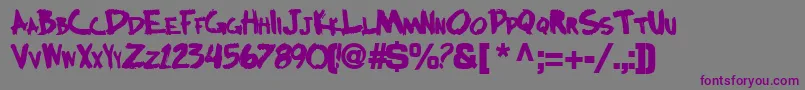 Bocciworksbold55Bold Font – Purple Fonts on Gray Background