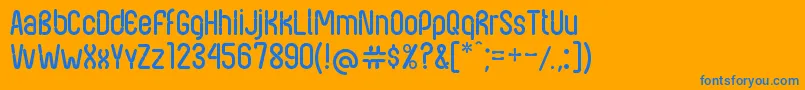 NexusFps Font – Blue Fonts on Orange Background