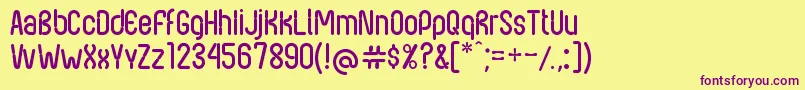 NexusFps Font – Purple Fonts on Yellow Background