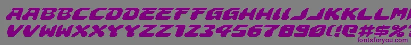 AstropolisExpandedItalic Font – Purple Fonts on Gray Background