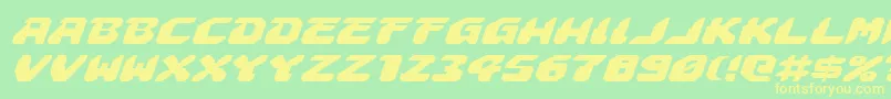 AstropolisExpandedItalic Font – Yellow Fonts on Green Background