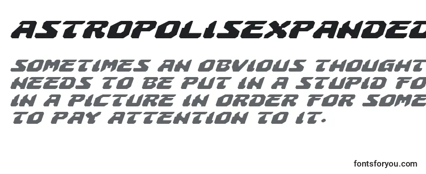 AstropolisExpandedItalic フォントのレビュー