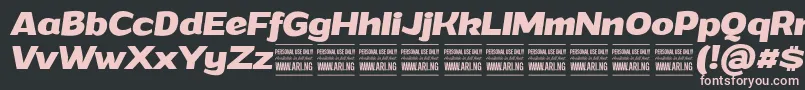 GrandibolditalicPersonalUse Font – Pink Fonts on Black Background
