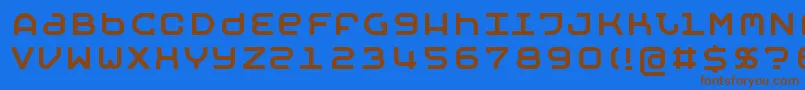 Шрифт MobyReg – коричневые шрифты на синем фоне