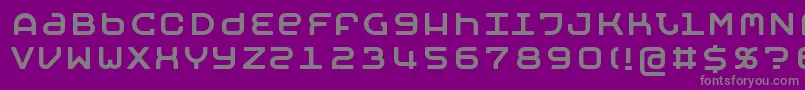 フォントMobyReg – 紫の背景に灰色の文字