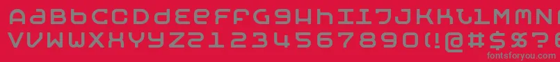 MobyReg Font – Gray Fonts on Red Background