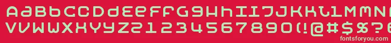 MobyReg Font – Green Fonts on Red Background