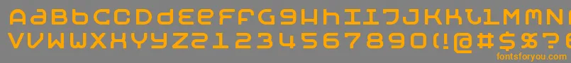 MobyReg-Schriftart – Orangefarbene Schriften auf grauem Hintergrund