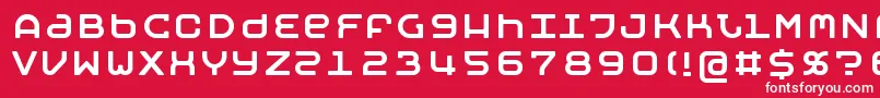 Шрифт MobyReg – белые шрифты на красном фоне
