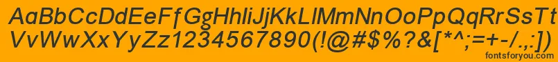 Шрифт Unkoi8i – чёрные шрифты на оранжевом фоне