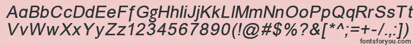 Unkoi8i-fontti – mustat fontit vaaleanpunaisella taustalla