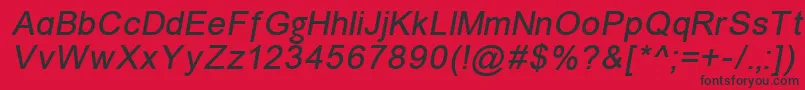 フォントUnkoi8i – 赤い背景に黒い文字