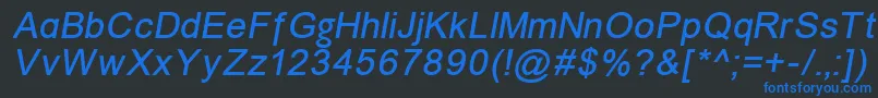 Unkoi8i Font – Blue Fonts on Black Background