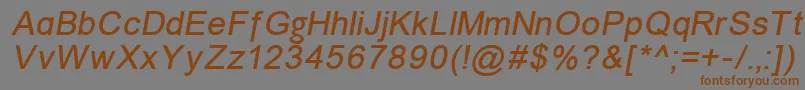 Unkoi8i-fontti – ruskeat fontit harmaalla taustalla