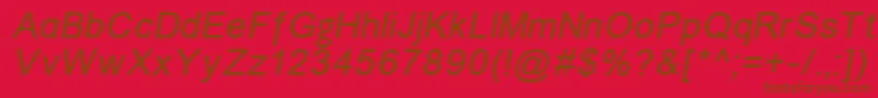 Unkoi8i Font – Brown Fonts on Red Background