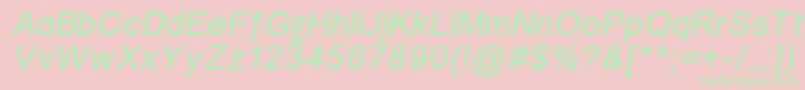 Unkoi8i-fontti – vihreät fontit vaaleanpunaisella taustalla