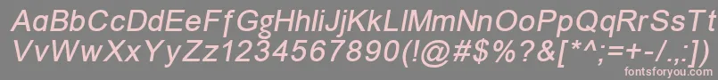 Unkoi8i-Schriftart – Rosa Schriften auf grauem Hintergrund