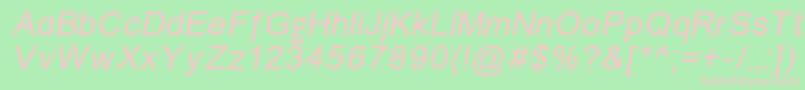 Unkoi8i Font – Pink Fonts on Green Background