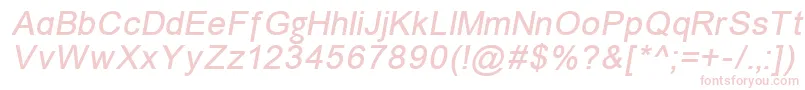 Unkoi8i-fontti – vaaleanpunaiset fontit valkoisella taustalla