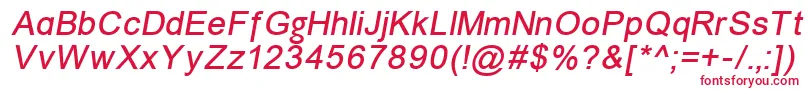 Unkoi8i-fontti – punaiset fontit valkoisella taustalla