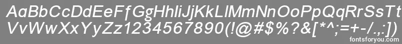 Шрифт Unkoi8i – белые шрифты на сером фоне