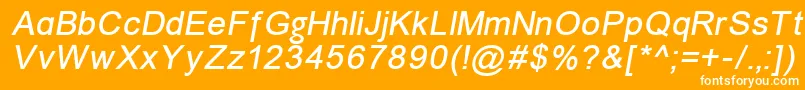 Шрифт Unkoi8i – белые шрифты на оранжевом фоне