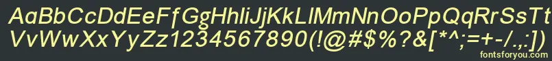 Unkoi8i Font – Yellow Fonts on Black Background