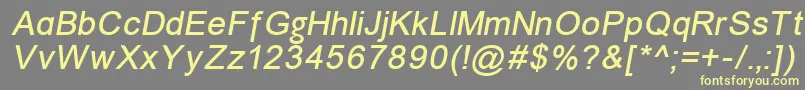 Unkoi8i Font – Yellow Fonts on Gray Background