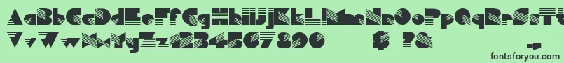 フォントBadLuck1 – 緑の背景に黒い文字