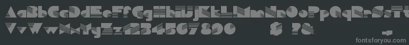 フォントBadLuck1 – 黒い背景に灰色の文字