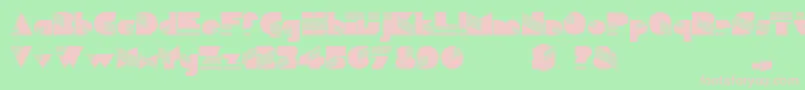 BadLuck1 Font – Pink Fonts on Green Background