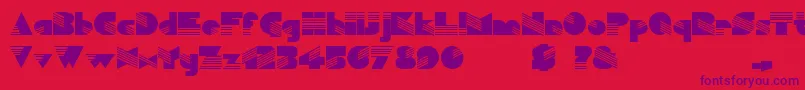 BadLuck1 Font – Purple Fonts on Red Background