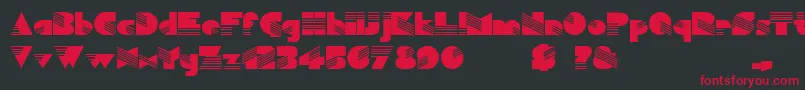 BadLuck1 Font – Red Fonts on Black Background