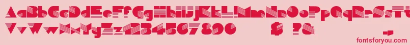 BadLuck1 Font – Red Fonts on Pink Background