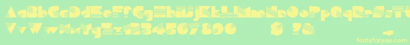 BadLuck1 Font – Yellow Fonts on Green Background