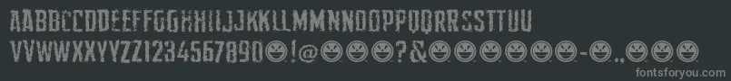 DemonSker-Schriftart – Graue Schriften auf schwarzem Hintergrund