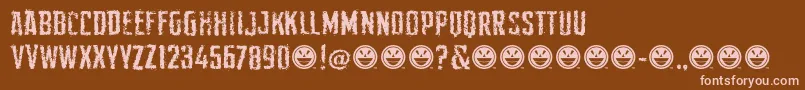 DemonSker Font – Pink Fonts on Brown Background