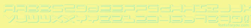 fuente QuickgearShadow – Fuentes Verdes Sobre Fondo Amarillo