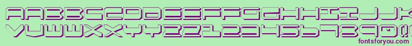 QuickgearShadow Font – Purple Fonts on Green Background